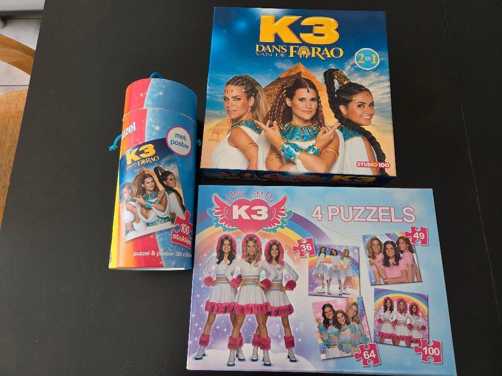 K3  speelgoedset met puzzels en K3 spel, Ophalen, Meer dan 50 stukjes, Gebruikt, 6 jaar of ouder