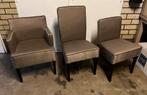 3 stuks showroom modellen huis eetkamer restaurant stoelen, Ophalen, Bruin, Nieuw, Stof