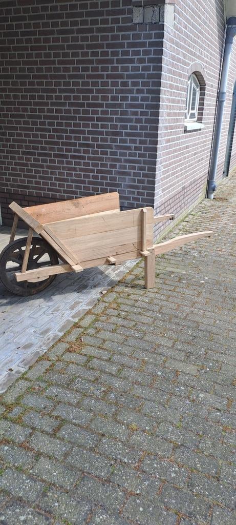 Eiken houten kruiwagen, Tuin en Terras, Kruiwagens, Ophalen of Verzenden