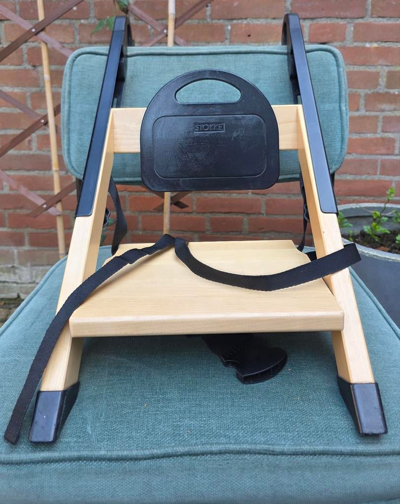Stokke HandySitt draagbare kinderstoel - Hout/Zwart, Ophalen of Verzenden, Gebruikt, Overige typen, Gordel(s)