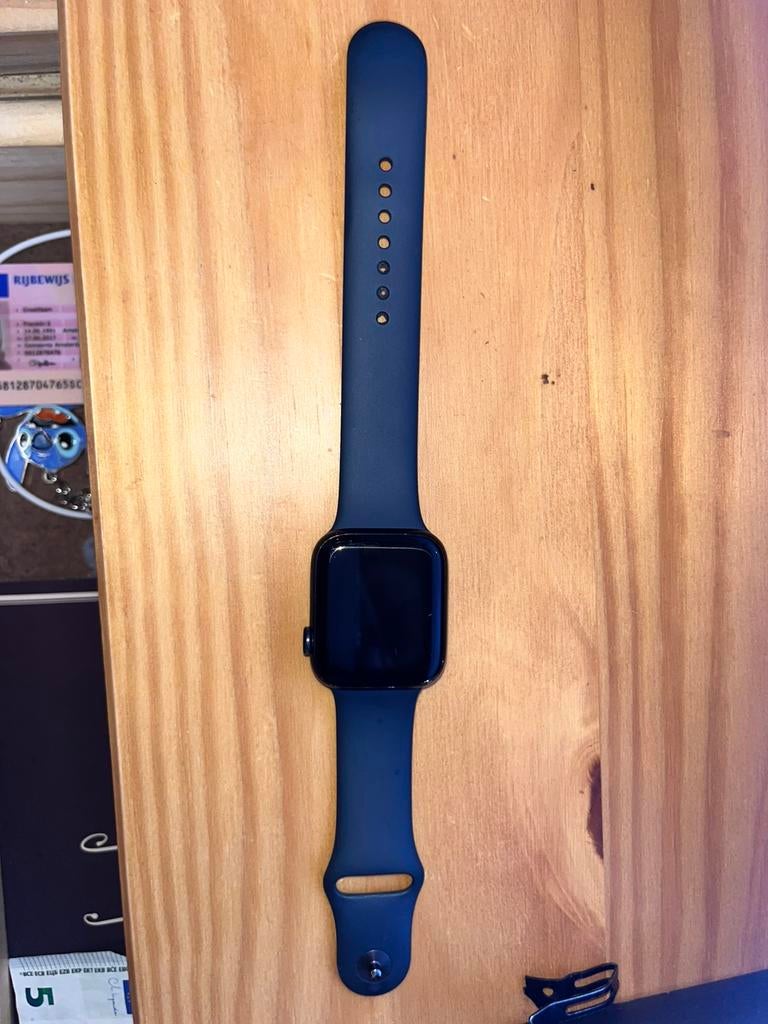 Apple watch SE2 black 44 mm, Zwart, IOS, Ophalen of Verzenden, Zo goed als nieuw