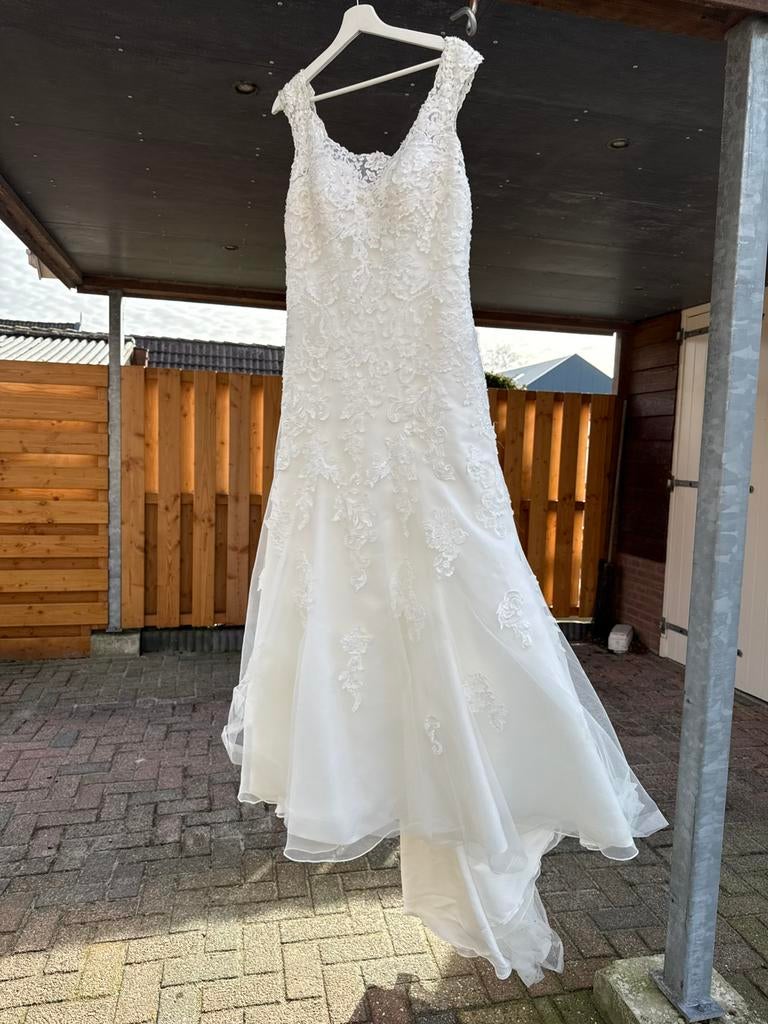 Bruidsjurk Tres Chic 9297 Ivory 44, Kleding | Dames, Ophalen, Zo goed als nieuw, Wit, Trouwjurk