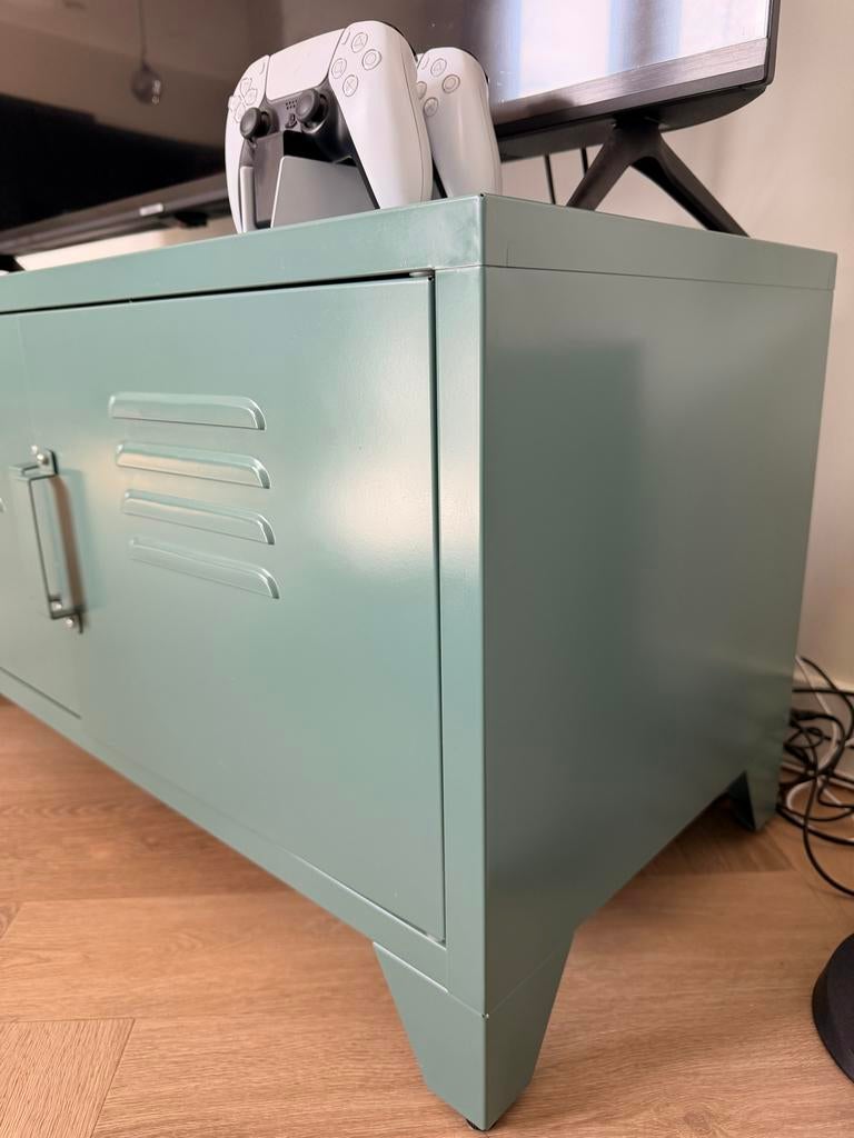 La Redoute TV-meubel van metaal - 120x45x40 cm, Huis en Inrichting, Gebruikt, 100 tot 150 cm, Ophalen of Verzenden, Minder dan 100 cm