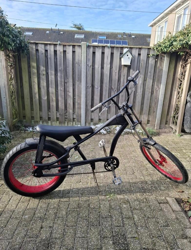 custom chopper fiets, Fietsen en Brommers, Fietsen | Cruisers en Lowriders, Ophalen, Gebruikt, Staal