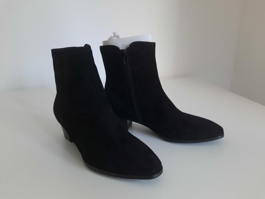 prachtige zwarte suède DI LAURO laarzen maat 38 nieuw, DI Lauro, Zwart, Lage of Enkellaarzen, Nieuw