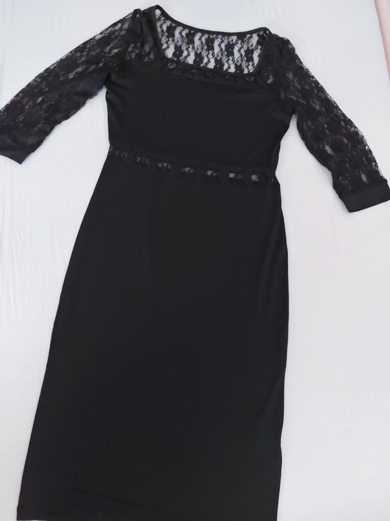 zwarte feest-jurk mt M Nieuw !!!, Kleding | Dames, Zwart, Nieuw, Onder de knie, Ophalen