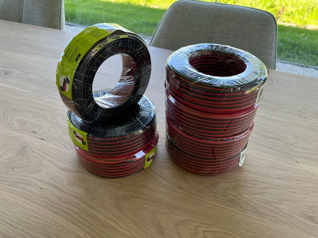 Luidsprekerkabel rol 25m 1,5mm2 ( Speaker kabel), Audio, Tv en Foto, Ophalen of Verzenden, Nieuw, 10 meter of meer, Luidsprekerkabel