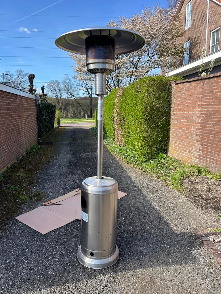 Terrasverwarming op gas staal, Tuin en Terras, Terrasverwarmers, Ophalen, Zo goed als nieuw, Gas, Vloer