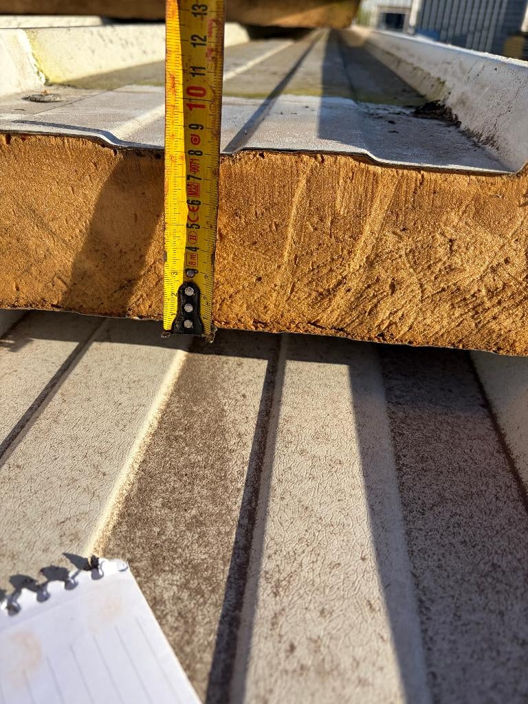 Sandwich paneel, dakplaat, isolatie paneel ( 305 ), Doe-het-zelf en Verbouw, Isolatie en Afdichting, Ophalen, Gebruikt, Hardschuim (Pir)