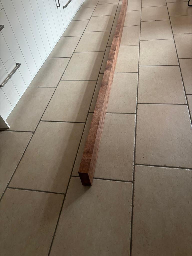 Iroko balk, Ophalen of Verzenden, Hardsteen, Plinten