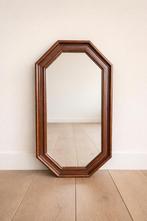 Vintage achthoekige wandspiegel hout 58 cm, Ophalen, Minder dan 50 cm, Zo goed als nieuw, Minder dan 100 cm