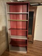 Gratis Ikea billy Boekenkast met rode en grijze planken, Huis en Inrichting, Ophalen, Met plank(en), Gebruikt, 200 cm of meer