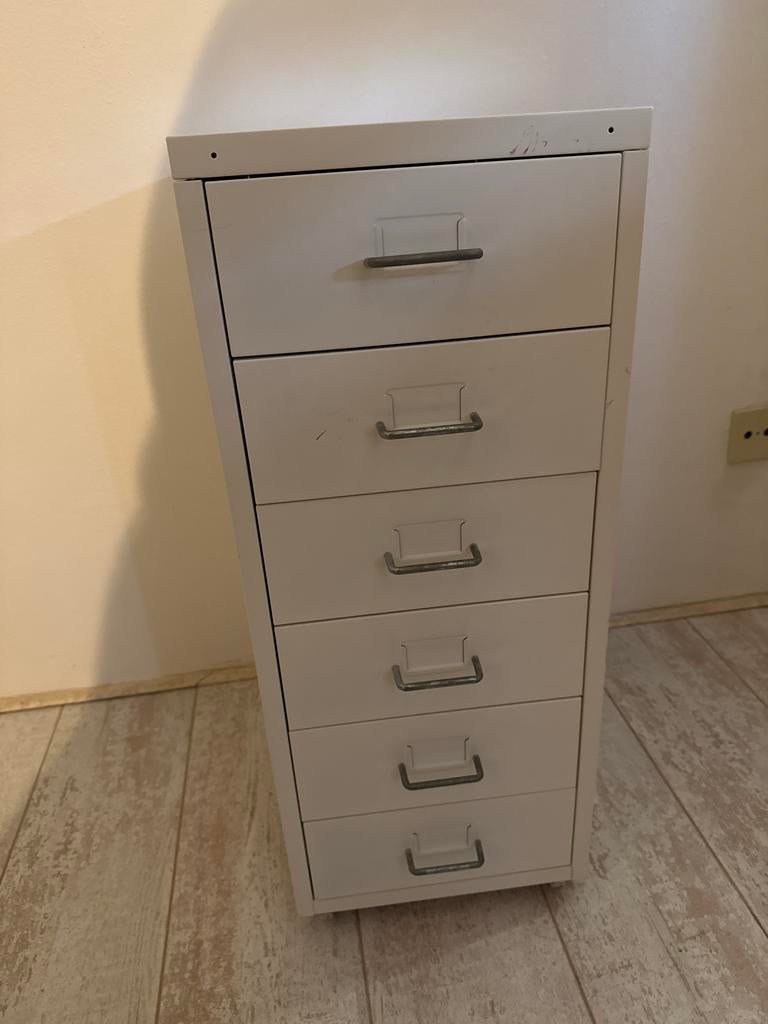 Metalen ladekast met 5 laden - Grijs, Huis en Inrichting, Kasten | Ladekasten, Minder dan 50 cm, Gebruikt, 5 laden of meer, 100 tot 150 cm