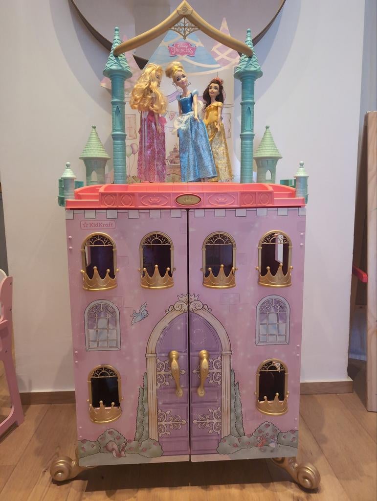 KidKraft Disney Princess Kasteel Poppenhuis met Poppen, Ophalen, Zo goed als nieuw, Barbie