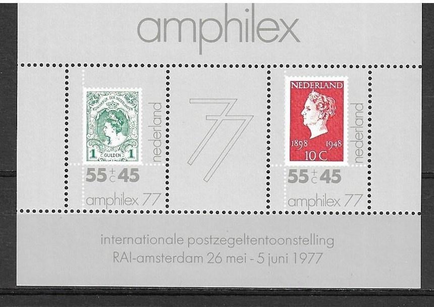 BLOK AMPHILEX NVPH NR 1141 POSTFRIS UIT 1977, Postzegels en Munten, Postzegels | Nederland, Ophalen of Verzenden, Na 1940, Postfris