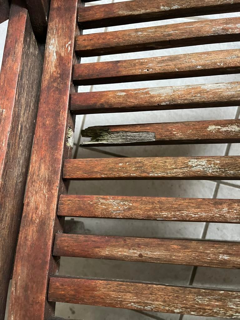 Houten tuinstoel, Tuin en Terras, Ophalen, Gebruikt, Hout, Verstelbaar