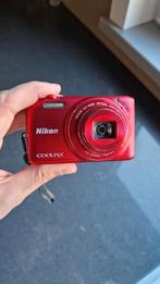 Nikon Coolpix S6800 rood, Audio, Tv en Foto, Fotocamera's Digitaal, Ophalen of Verzenden, Zo goed als nieuw, Nikon, 8 keer of meer