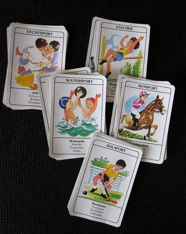 kwartet sport spel kwartetspel kaartspel retro vintage old +, Ophalen of Verzenden, Gebruikt, Kwartet(ten)