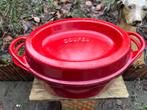 Le Creuset/Cousances Doufeu ovaal 31 cm, Ophalen of Verzenden, Zo goed als nieuw, Gietijzer, Koekenpan of Braadpan