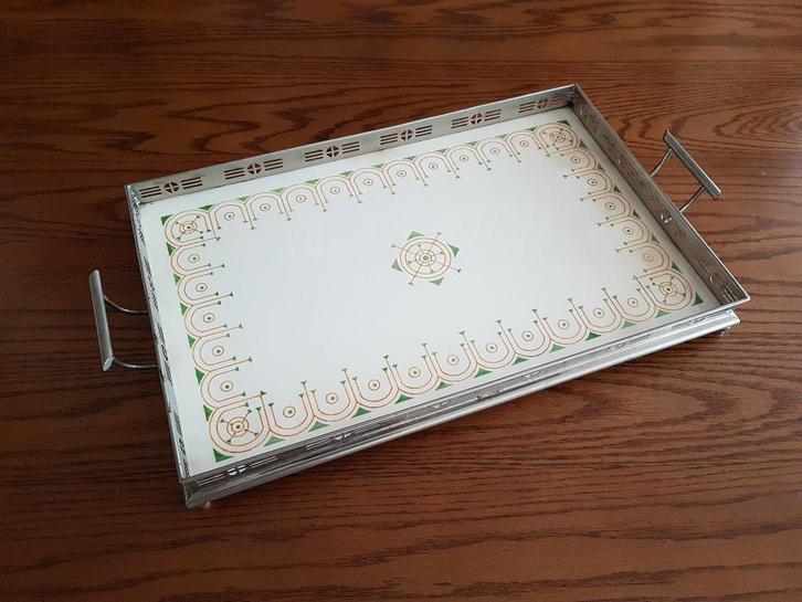 DIENBLAD op bolpootjes - Art Deco, Huis en Inrichting, Keuken | Keukenbenodigdheden, Gebruikt, Ophalen of Verzenden