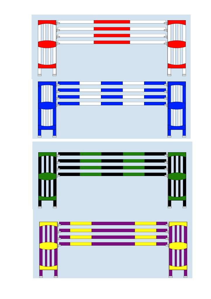 Complete hindernis kunststof, 4 balken. Outlet, 30% korting, Dieren en Toebehoren, Paarden en Pony's | Overige Paardenspullen