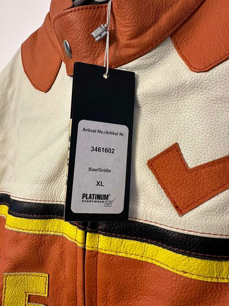 Mooie leren jas - Platinum Everywear - Maat XL, Ophalen of Verzenden, Nieuw, Maat 56/58 (XL), Oranje