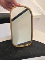 Gouden Spiegel, Huis en Inrichting, Woonaccessoires | Spiegels, Ophalen, Zo goed als nieuw, Ovaal
