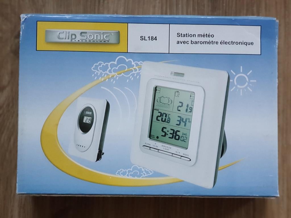 Clip Sonic SL184 Weerstation, Audio, Tv en Foto, Weerstations en Barometers, Ophalen of Verzenden, Nieuw