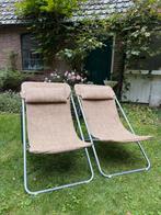 2x Lafuma ligstoelen - Comfortabel en inklapbaar, Ophalen of Verzenden, Zo goed als nieuw, Textileen, Inklapbaar