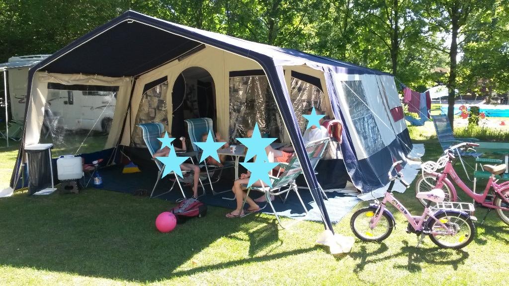 Vouwwagen Jamet Arizona  2005 zeer complet en luifel, Caravans en Kamperen, Tenten, Ophalen, Gebruikt, Tot en met 6