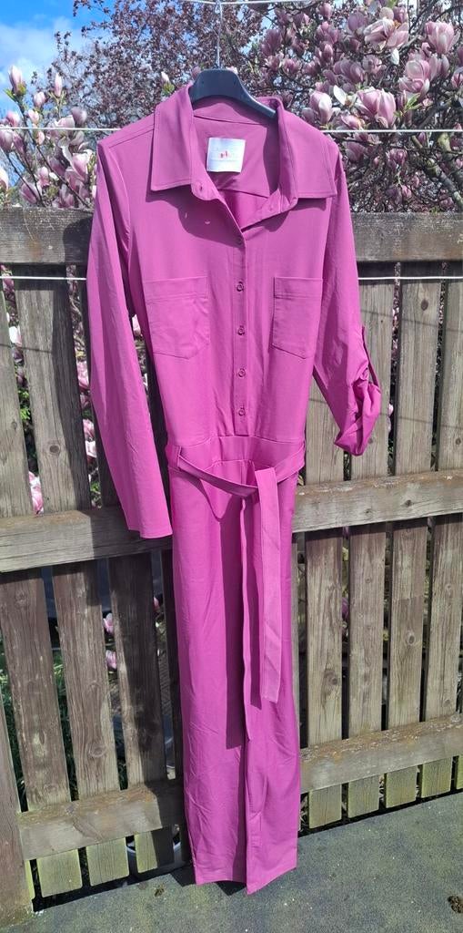 TQ Amsterdam fuchsia jumpsuit XL Travelstof, Maat 46/48 (XL) of groter, Zo goed als nieuw, Roze, TQ Amsterdam