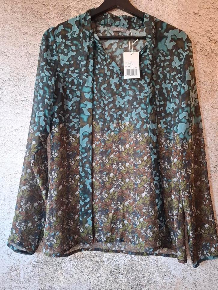 Geisha blouse met print maat: M/38, Kleding | Dames, Blouses en Tunieken, Nieuw, Maat 38/40 (M), Blauw, Ophalen of Verzenden
