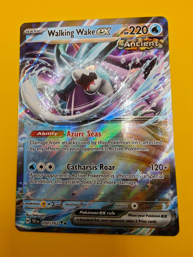 Walking Wake ex - Temporal Forces, Hobby en Vrije tijd, Verzamelkaartspellen | Pokémon, Zo goed als nieuw, Verzenden