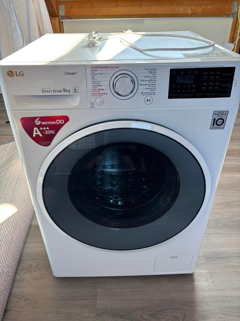 LG Inverter Direct Drive 9kg, 8 tot 10 kg, Ophalen, Zo goed als nieuw, 85 tot 90 cm