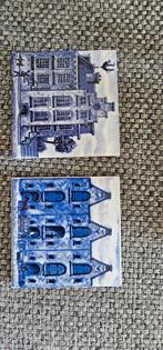 2 KLM Business Class tegeltjes uit 1984, Ophalen of Verzenden