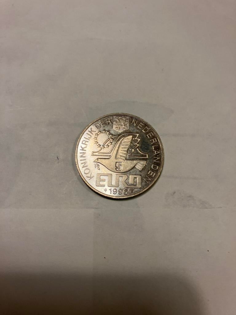 koper nikkel 5 Euro Willem Barentsz munt 1996/1998, Postzegels en Munten, Ophalen, Koningin Beatrix, Euro's, Losse munt