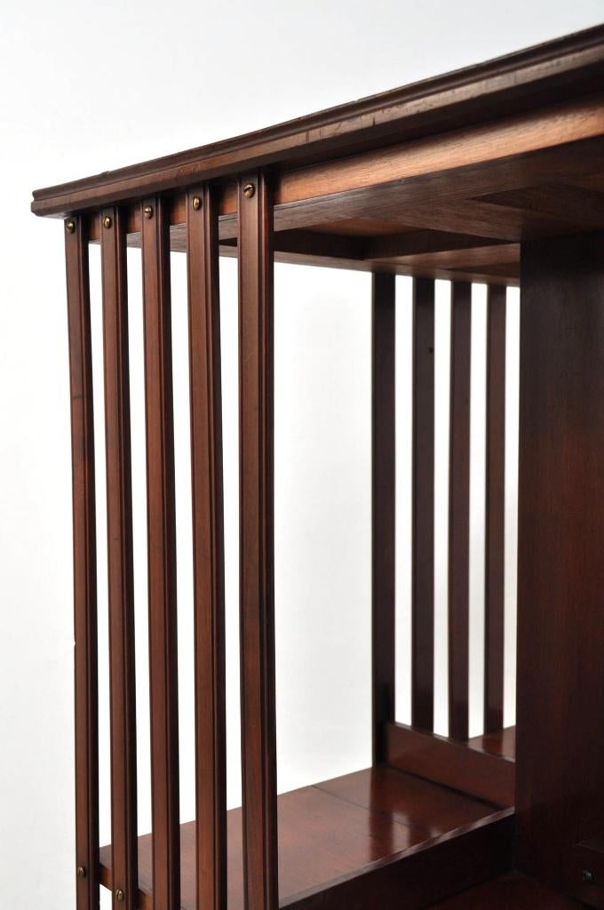 Antieke mahonie boekenmolen boekenkast kast 1880-1900, Huis en Inrichting, Kasten | Boekenkasten, Gebruikt, 100 tot 150 cm, 50 tot 75 cm