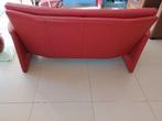 2 rood leren tweezits banken Antipode ( Leolux) gratis), Ophalen, Gebruikt, Tweepersoons, 200 tot 250 cm