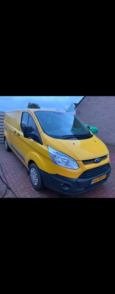 Ford Transit Custom  2.2 Tdci 125PK 310 L2h1 2014 Geel, Auto's, Bestelauto's, Voorwielaandrijving, 125 pk, 4 cilinders, 2065 kg