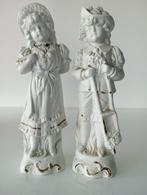 Gemerkt stel oude biscuit beeldjes ca.20x5.5x5cm, Ophalen