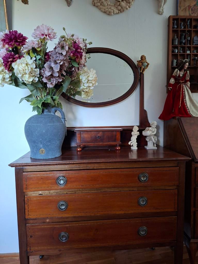 Antieke mahonie kaptafel, Antiek, Gebruikt, 100 tot 150 cm, 50 tot 100 cm