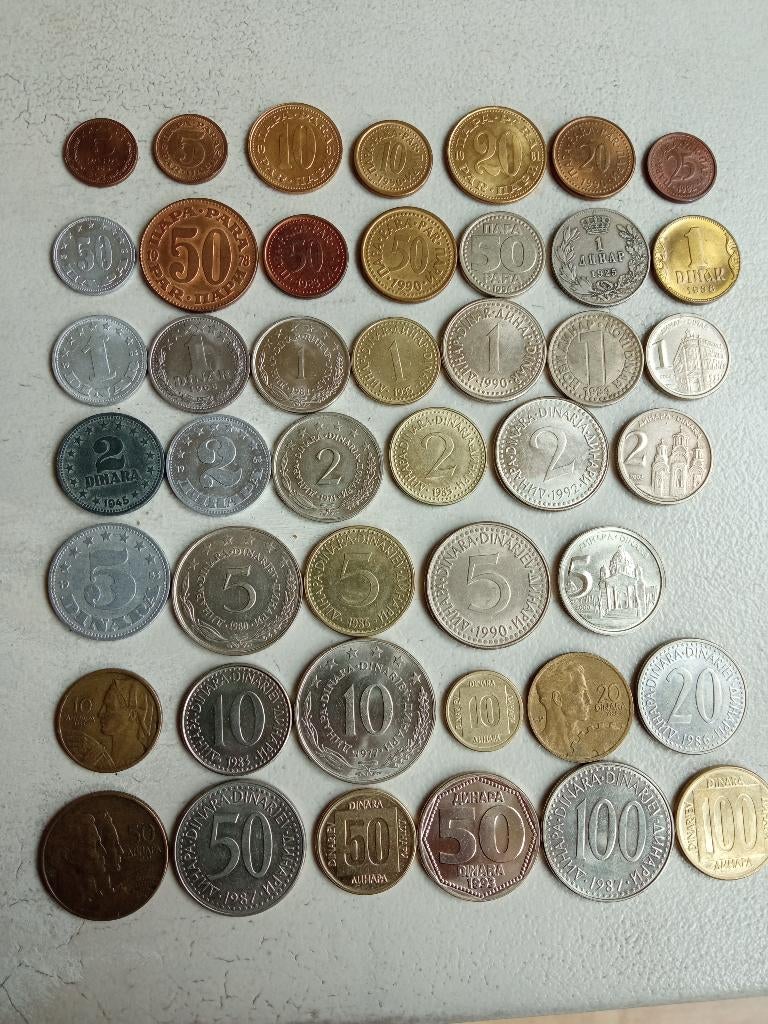 Joegoslavië lot munten., Ophalen of Verzenden, Joegoslavië, Setje
