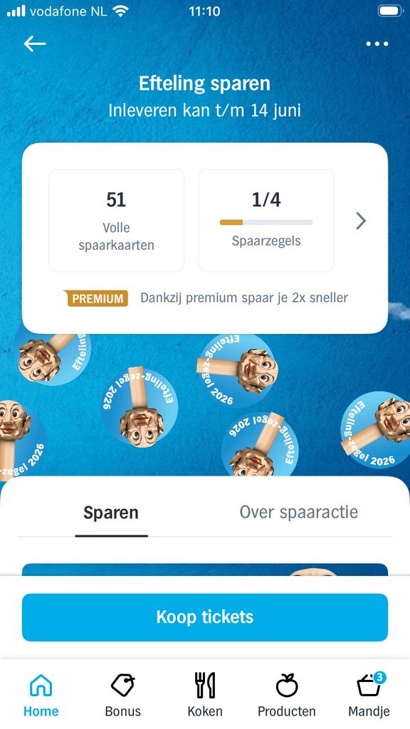 AH Efteling spaarkaarten - 51 volle spaarkaarten, Ophalen of Verzenden, Nieuw, Overige typen