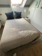 bed - maat 1.40 bij 2.00 meter., Gebruikt, Wit, Tweepersoons, Hout
