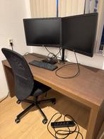Full office setup / monitors / desk / office chair, Computers en Software, Monitoren, Ophalen, Hp, 24", Full HD