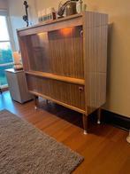 Vintage vitrinekast / barkast / kast met verlichting, Verzamelen, Retro, Ophalen, Huis en Inrichting