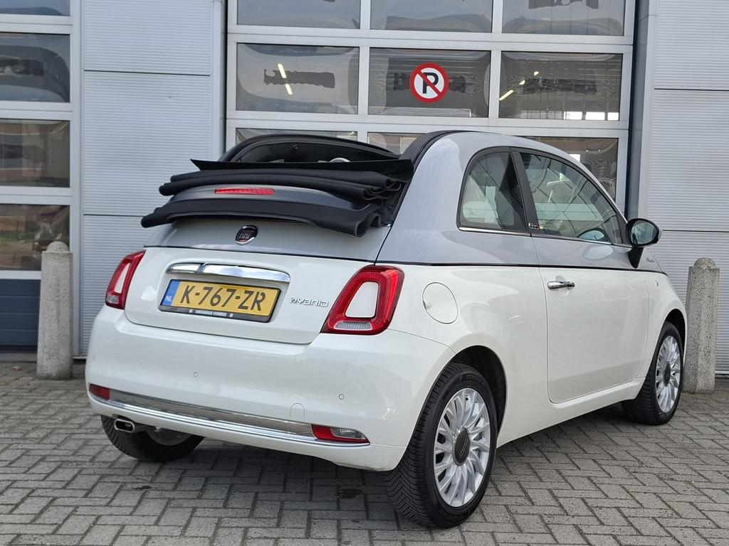 Fiat 500C 1.0 Hybrid Cult | Navigatie/Android/Apple Carplay, Auto's, Voorwielaandrijving, Stof, 4 stoelen, Wit