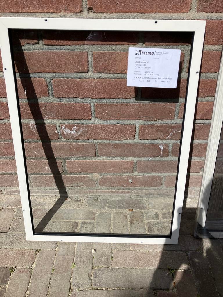 Nieuw Dubbelglas voorzetRaam -, RAL 9001, Doe-het-zelf en Verbouw, Ophalen, Gevelraam of Ruit, Minder dan 80 cm, Nieuw