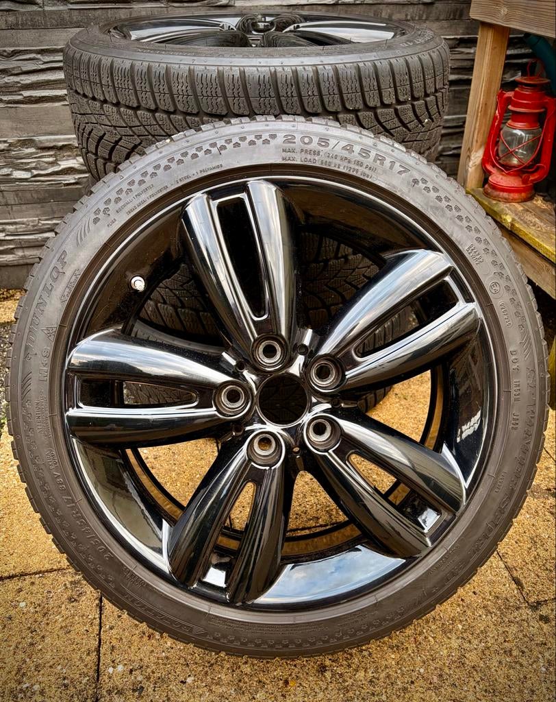 Originele Mini Cooper 17 inch velgen + Winterbanden, Ophalen, Gebruikt, Banden en Velgen, 17 inch