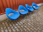 Artifort Shark stoel (4x) - Rene Holten, Ophalen, Luxe design, Blauw, Zo goed als nieuw